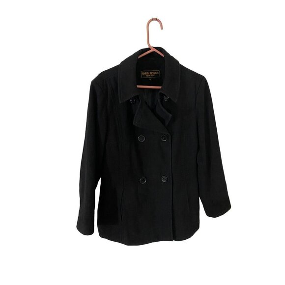 Marvin Richards Jackets & Blazers - Marvin Richards New York Women's Black Button Front Coat - XL